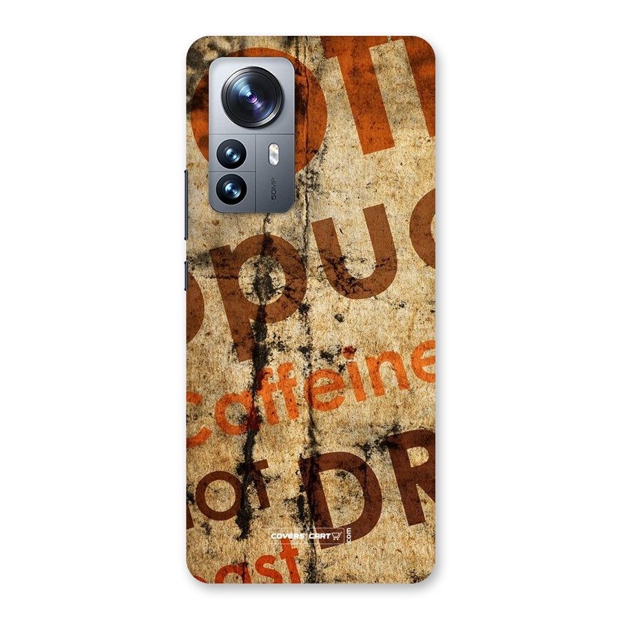 Coffee Caffeine Back Case for Xiaomi 12 Pro