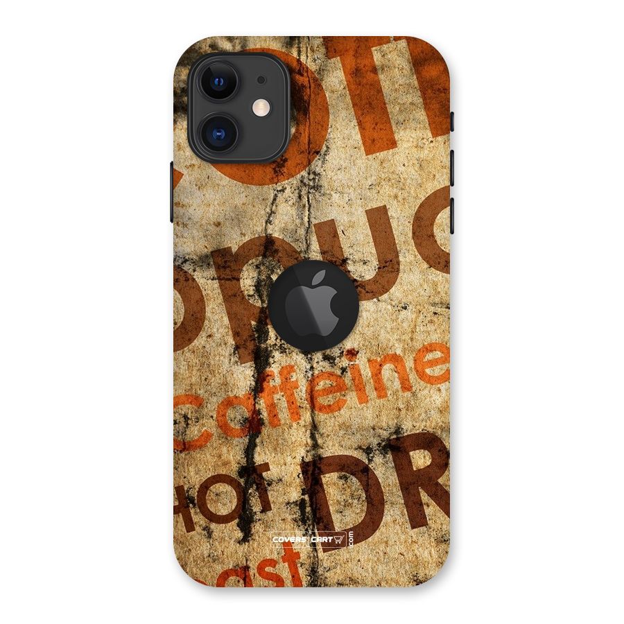 Coffee Caffeine Back Case for iPhone 11 Logo Cut
