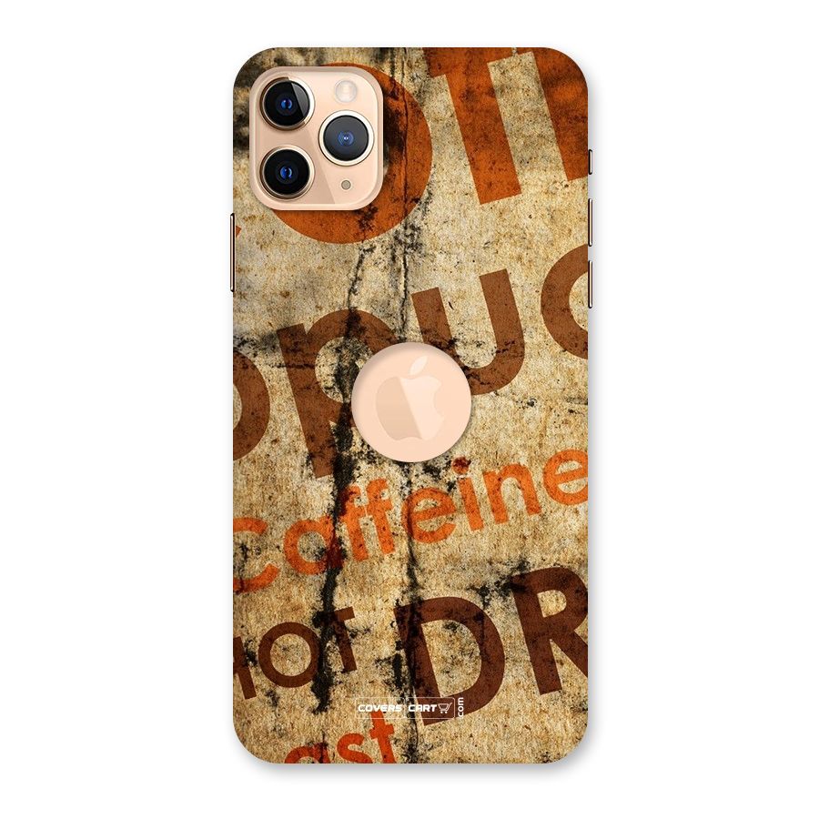 Coffee Caffeine Back Case for iPhone 11 Pro Max Logo Cut
