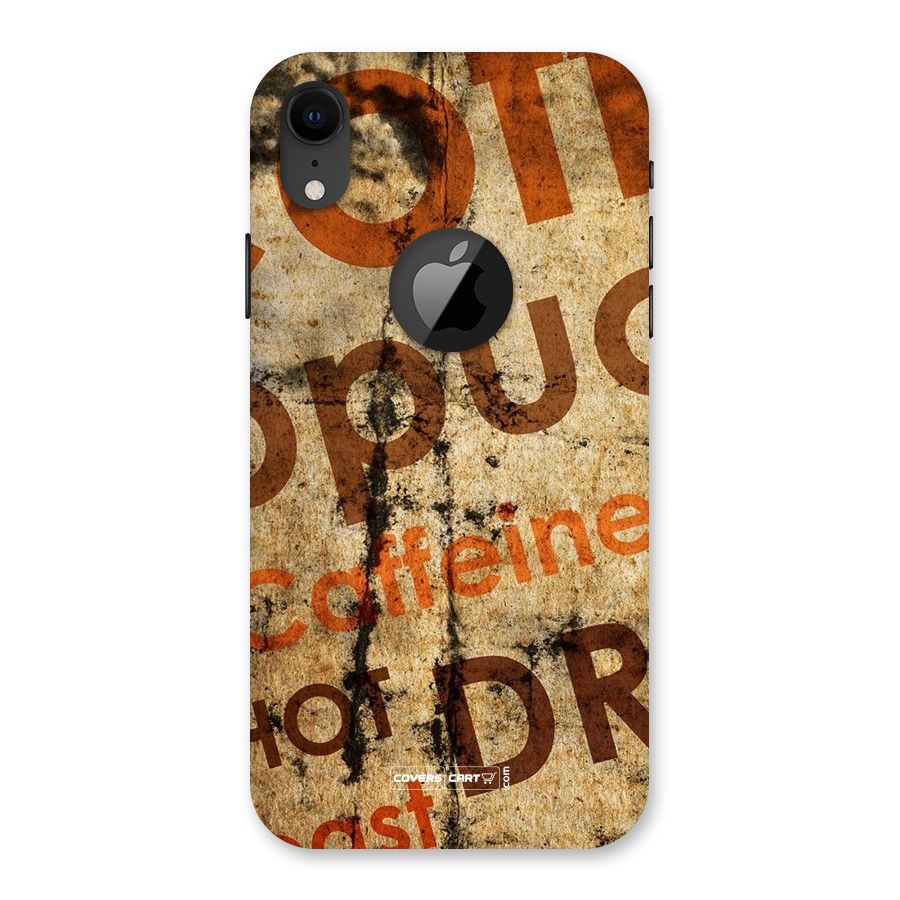 Coffee Caffeine Back Case for iPhone XR Logo Cut