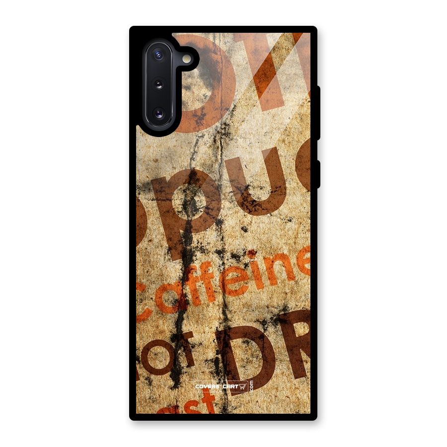 Coffee Caffeine Glass Back Case for Galaxy Note 10