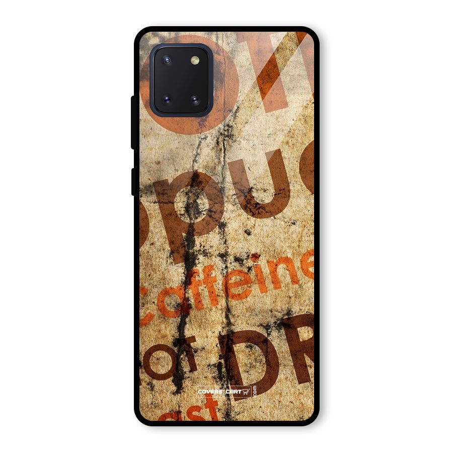 Coffee Caffeine Glass Back Case for Galaxy Note 10 Lite