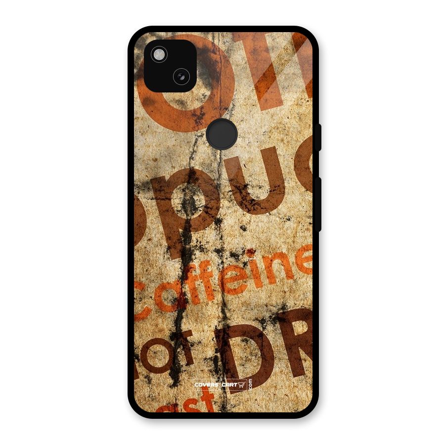 Coffee Caffeine Glass Back Case for Google Pixel 4a