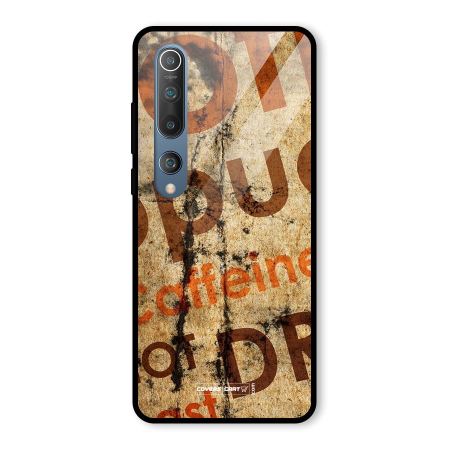 Coffee Caffeine Glass Back Case for Mi 10