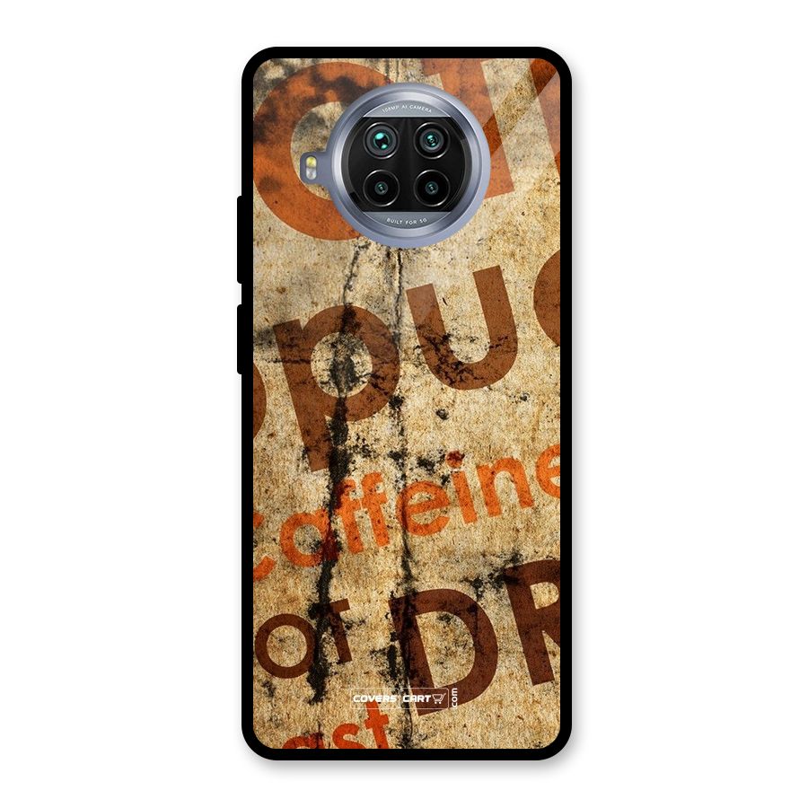 Coffee Caffeine Glass Back Case for Mi 10i