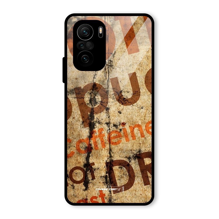 Coffee Caffeine Glass Back Case for Mi 11X Pro