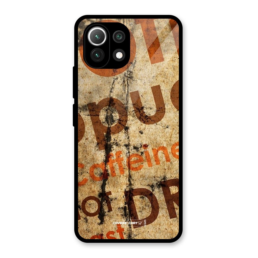 Coffee Caffeine Glass Back Case for Mi 11 Lite NE 5G