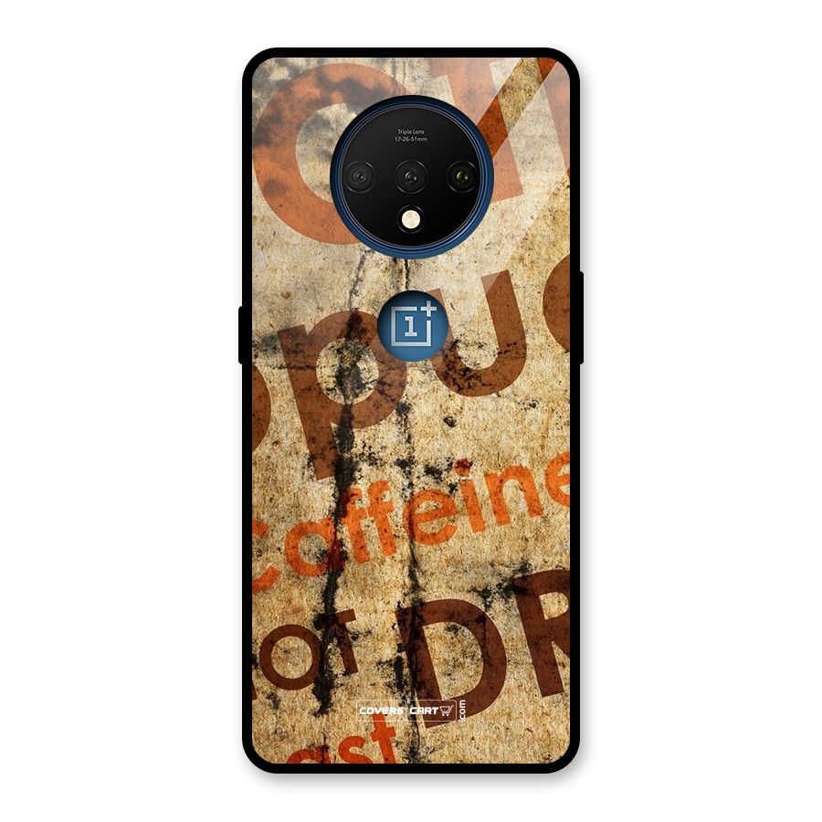 Coffee Caffeine Glass Back Case for OnePlus 7T