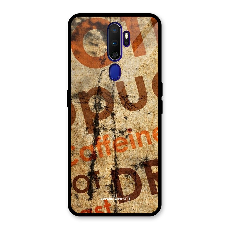 Coffee Caffeine Glass Back Case for Oppo A9 (2020)