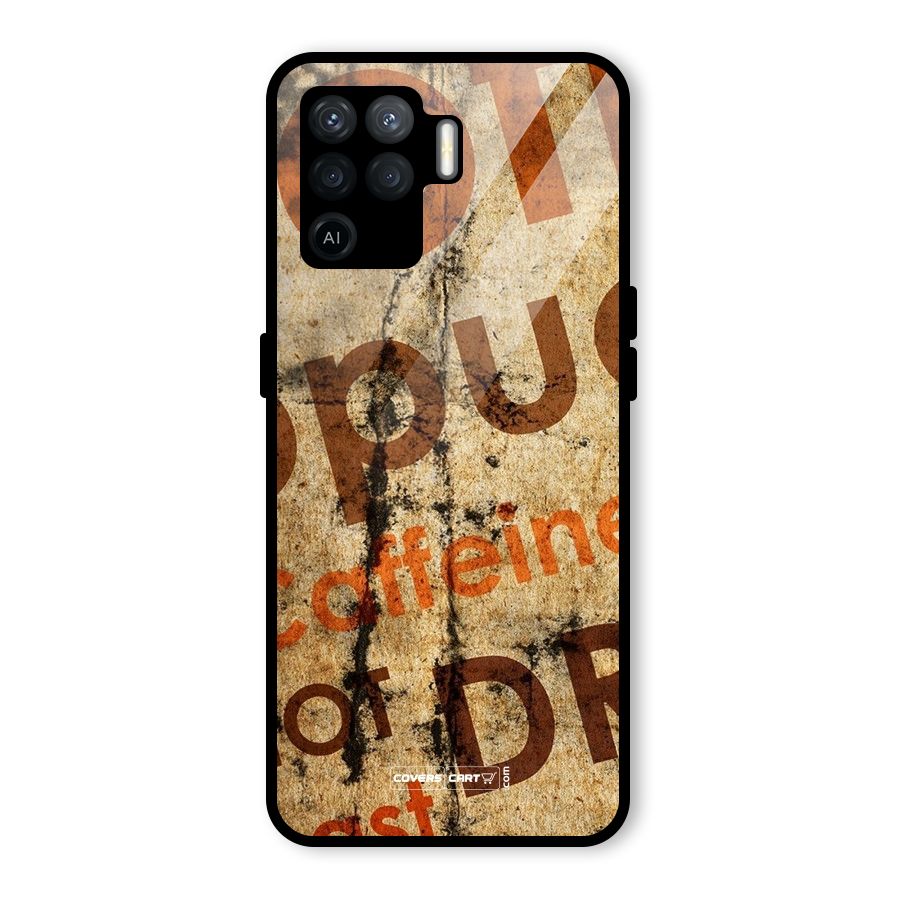 Coffee Caffeine Glass Back Case for Oppo F19 Pro