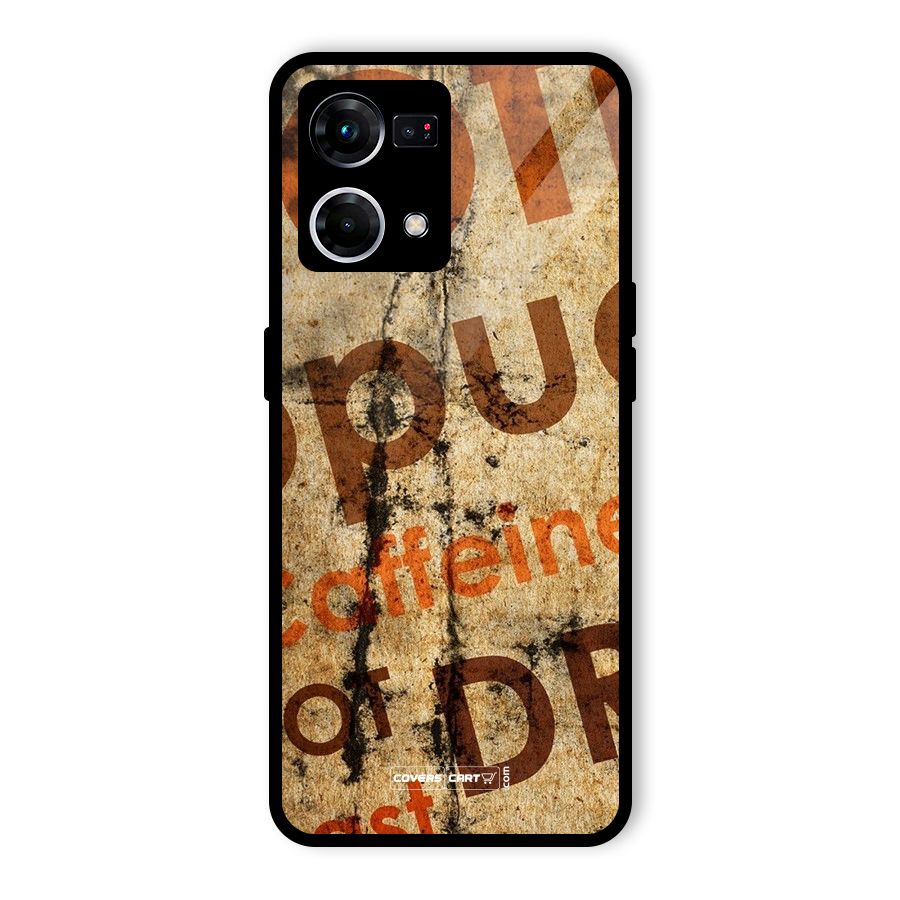 Coffee Caffeine Glass Back Case for Oppo F21s Pro 4G