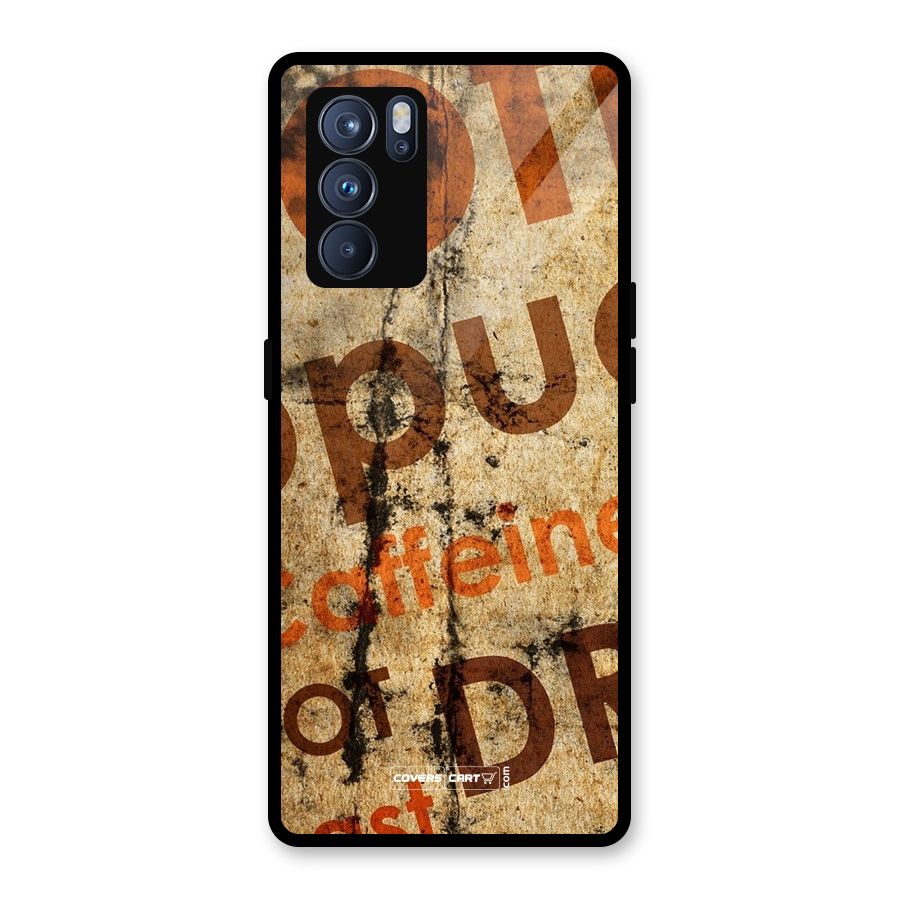 Coffee Caffeine Glass Back Case for Oppo Reno6 Pro 5G