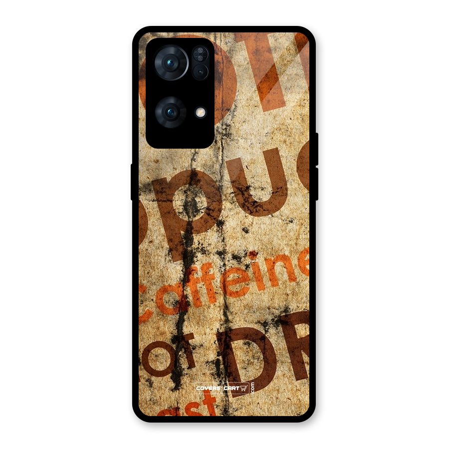 Coffee Caffeine Glass Back Case for Oppo Reno7 Pro 5G