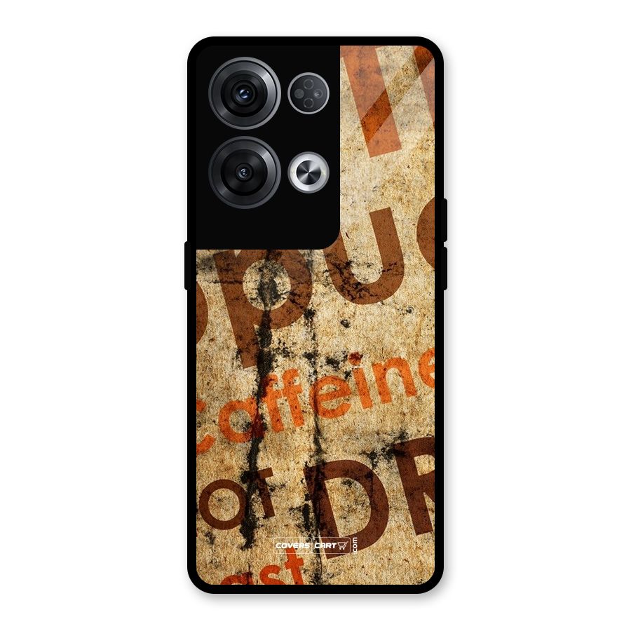 Coffee Caffeine Glass Back Case for Oppo Reno8 Pro 5G