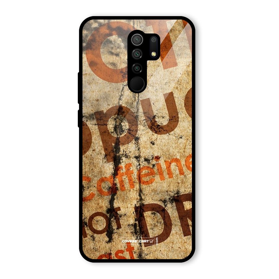Coffee Caffeine Glass Back Case for Poco M2