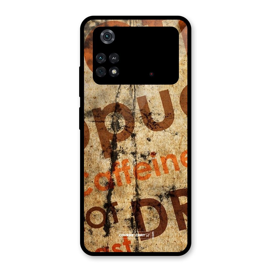 Coffee Caffeine Glass Back Case for Poco M4 Pro 4G