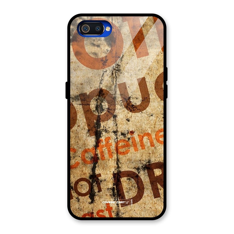 Coffee Caffeine Glass Back Case for Realme C2
