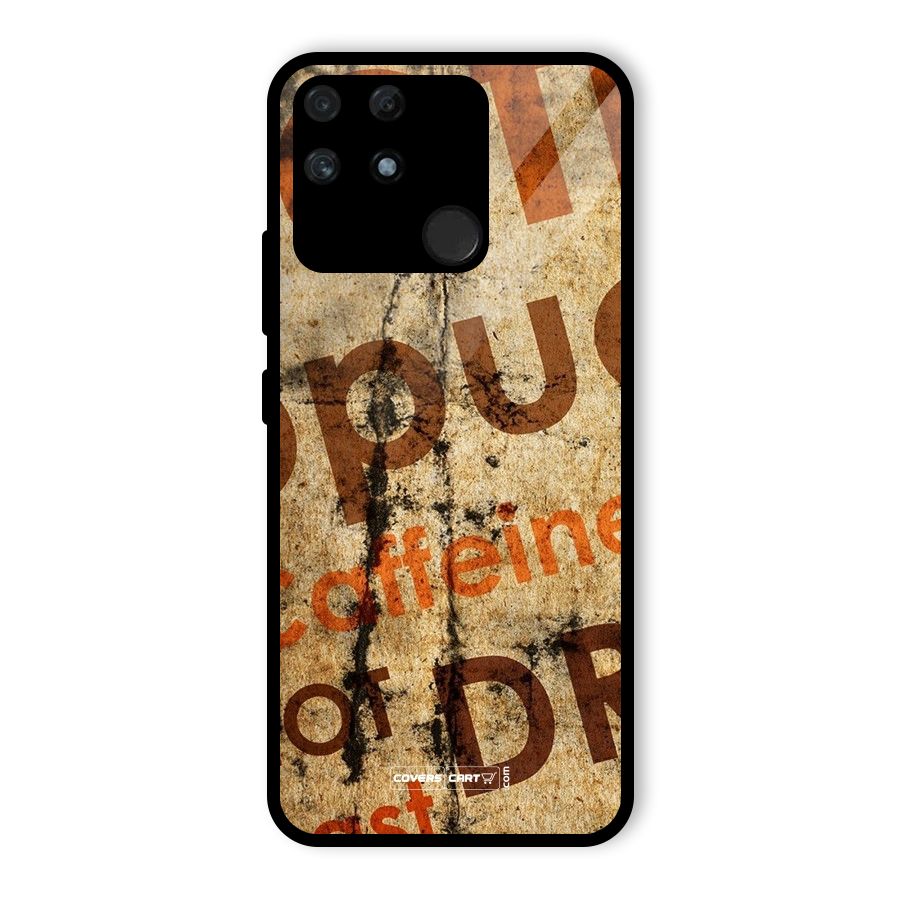 Coffee Caffeine Glass Back Case for Realme Narzo 50A