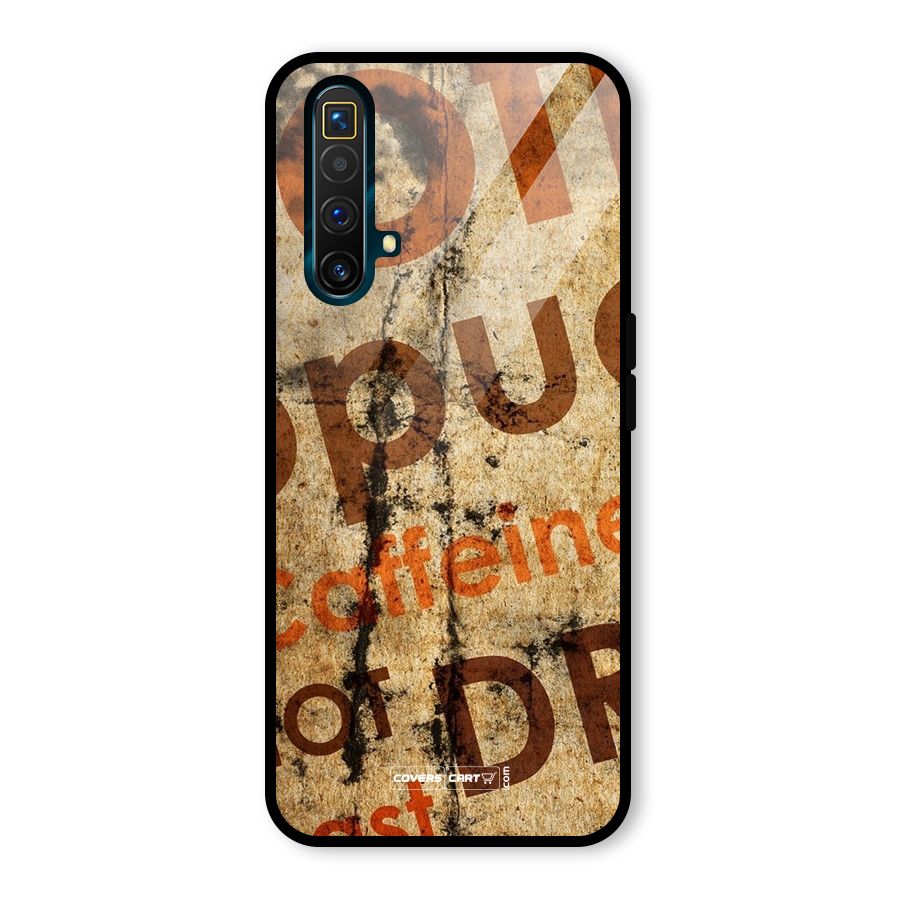 Coffee Caffeine Glass Back Case for Realme X3
