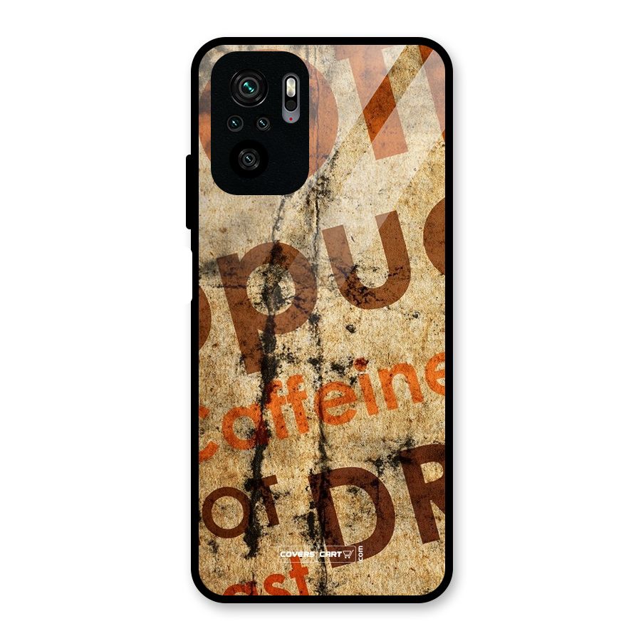 Coffee Caffeine Glass Back Case for Redmi Note 10S