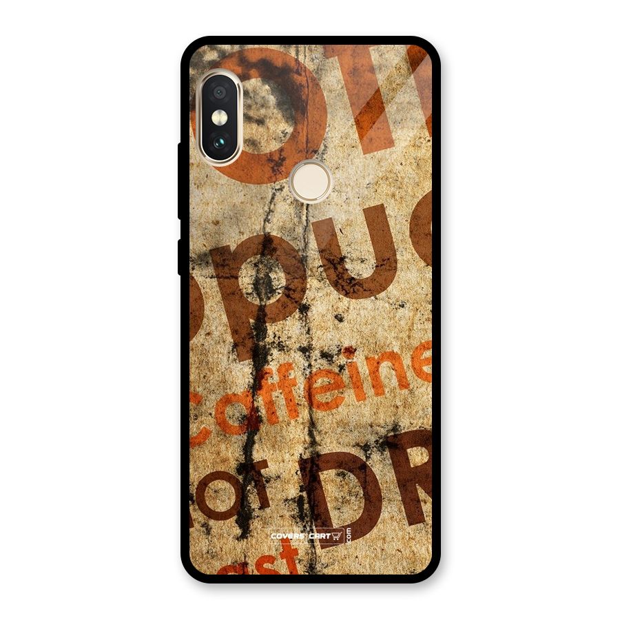Coffee Caffeine Glass Back Case for Redmi Note 5 Pro