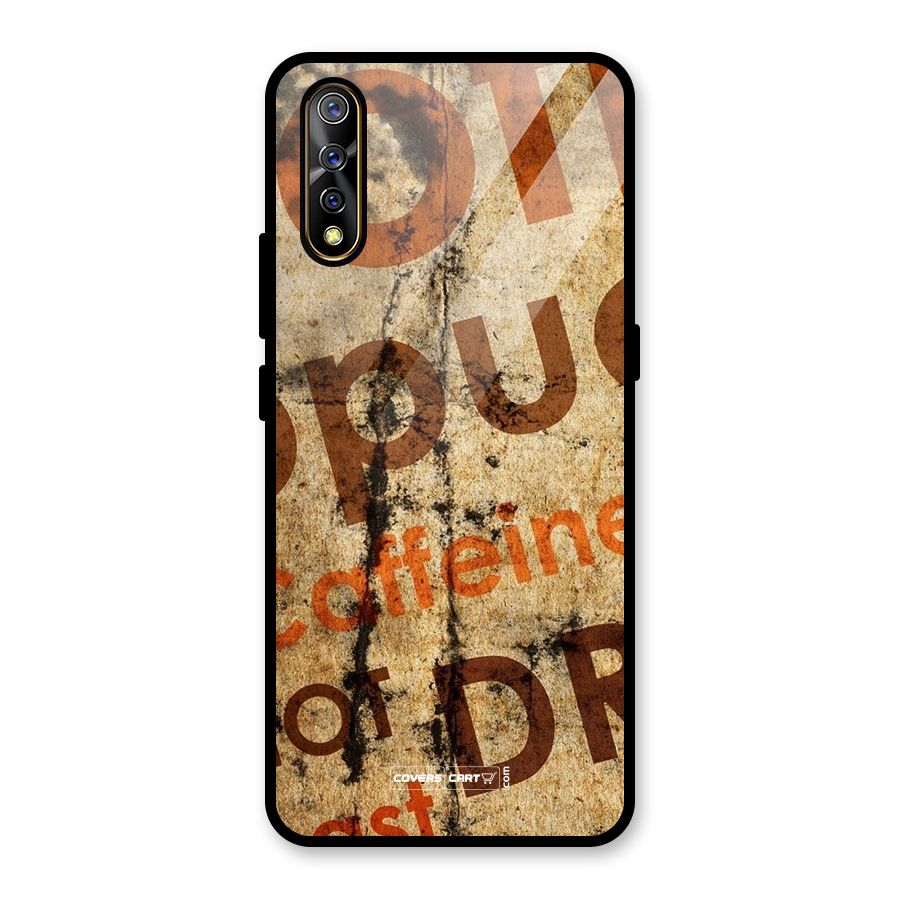 Coffee Caffeine Glass Back Case for Vivo S1