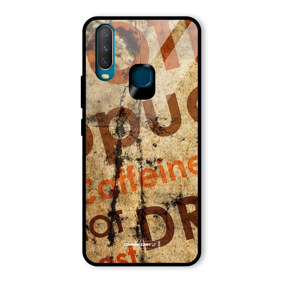 Coffee Caffeine Glass Back Case for Vivo U10