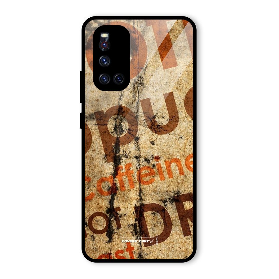 Coffee Caffeine Glass Back Case for Vivo V19