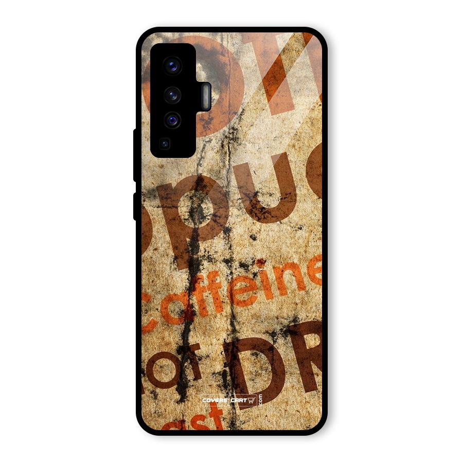 Coffee Caffeine Glass Back Case for Vivo X50