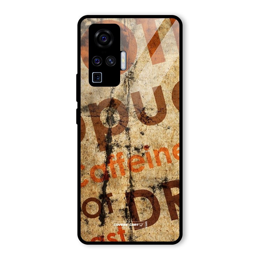 Coffee Caffeine Glass Back Case for Vivo X50 Pro