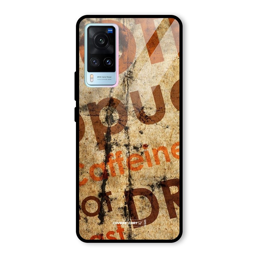 Coffee Caffeine Glass Back Case for Vivo X60