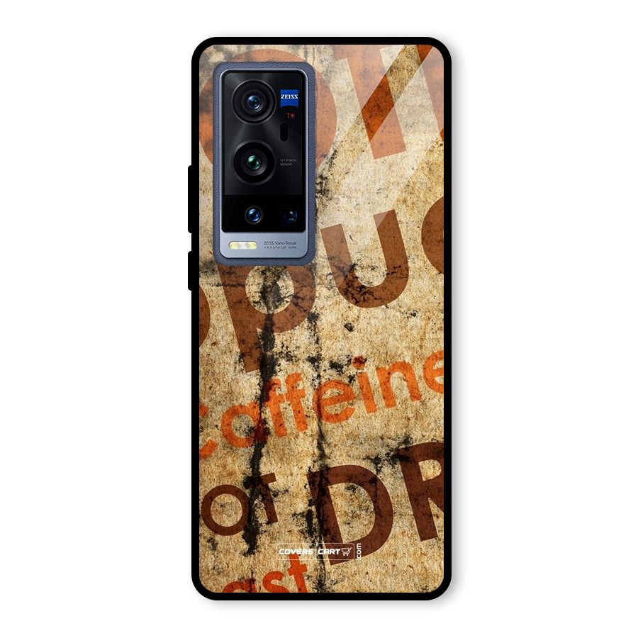 Coffee Caffeine Glass Back Case for Vivo X60 Pro Plus