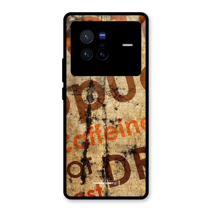 Coffee Caffeine Glass Back Case for Vivo X80