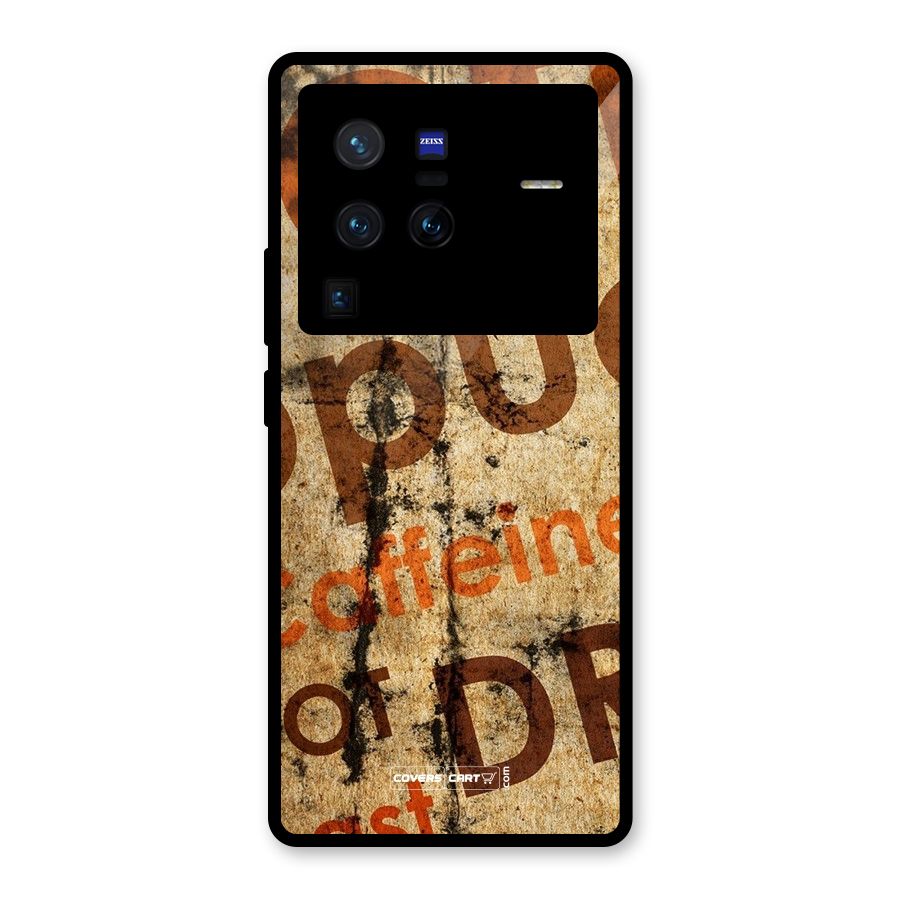 Coffee Caffeine Glass Back Case for Vivo X80 Pro
