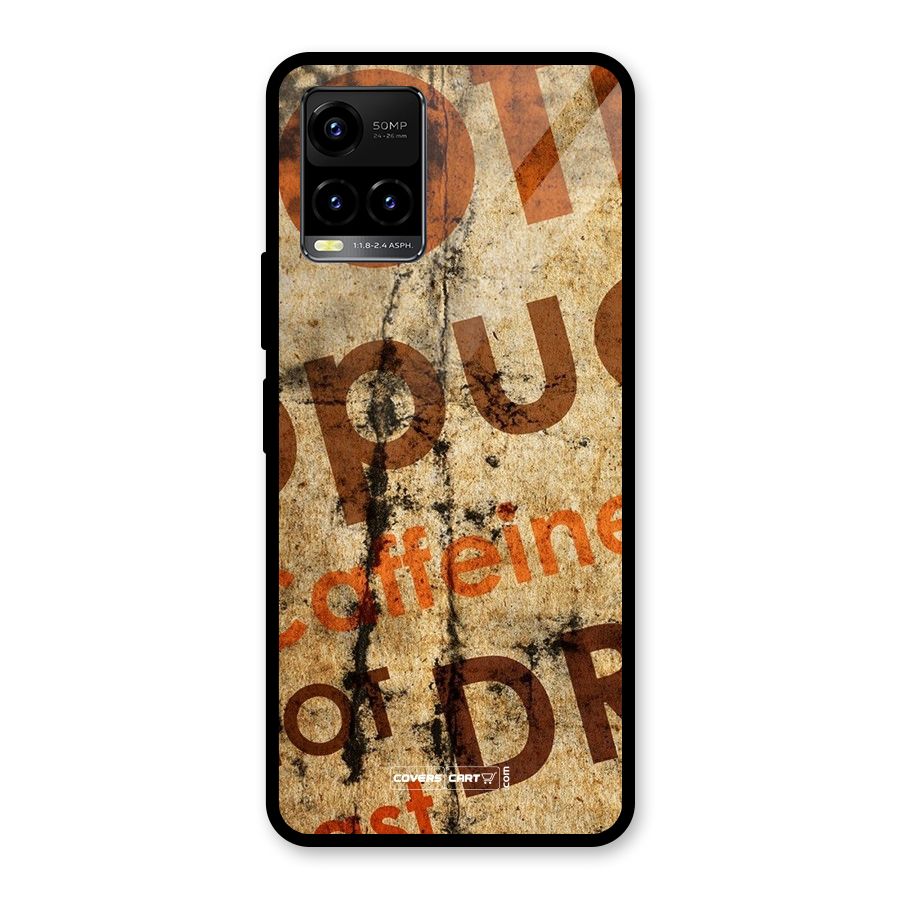 Coffee Caffeine Glass Back Case for Vivo Y21T