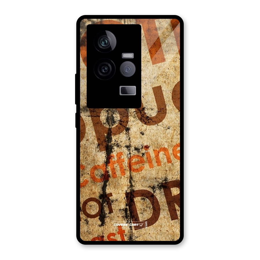 Coffee Caffeine Glass Back Case for Vivo iQOO 11 5G