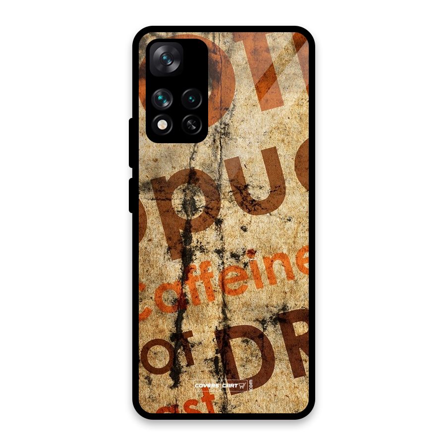 Coffee Caffeine Glass Back Case for Xiaomi 11i HyperCharge 5G