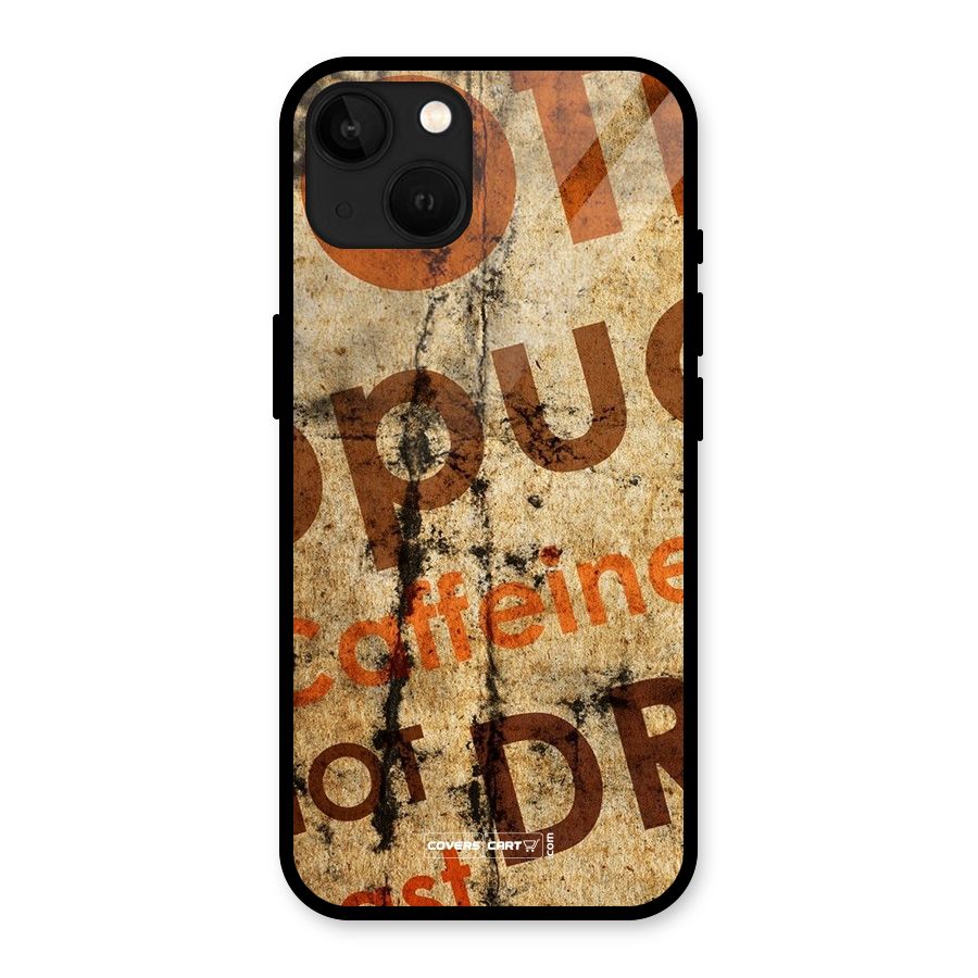 Coffee Caffeine Glass Back Case for iPhone 13