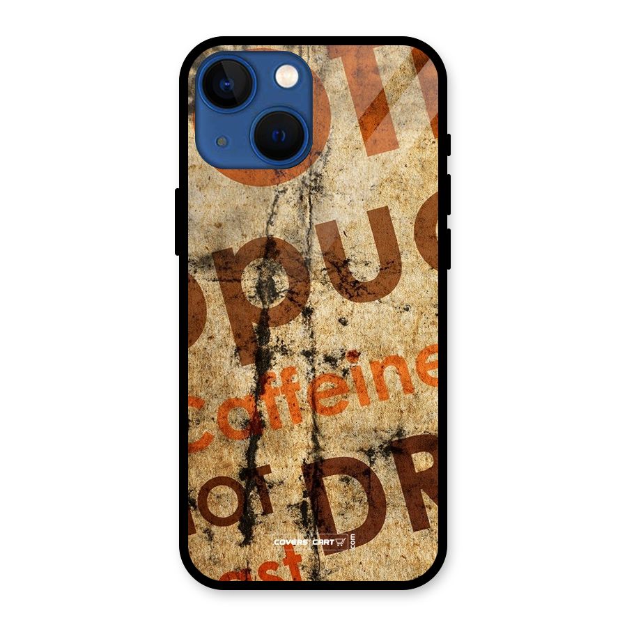 Coffee Caffeine Glass Back Case for iPhone 13 Mini