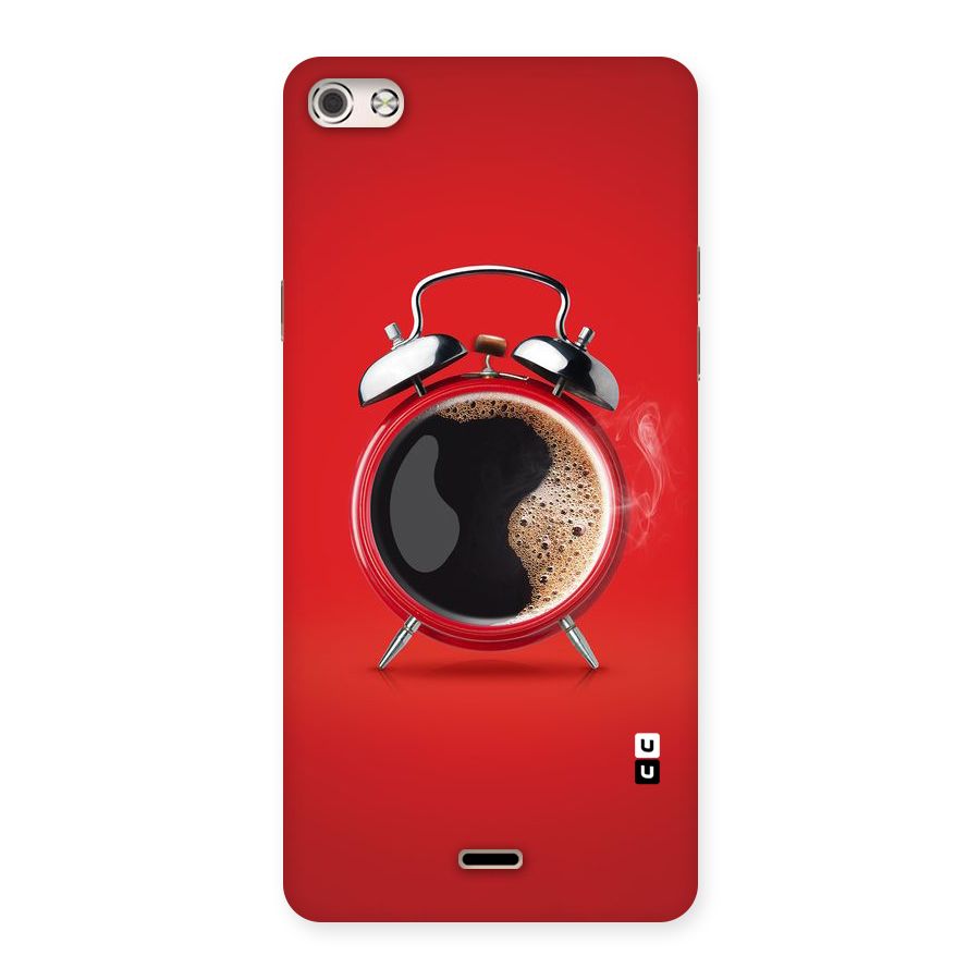 Coffee Clock Back Case for Micromax Canvas Silver 5
