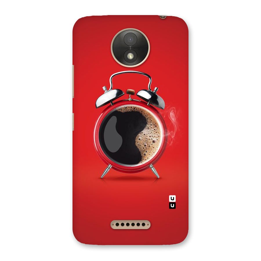 Coffee Clock Back Case for Moto C Plus