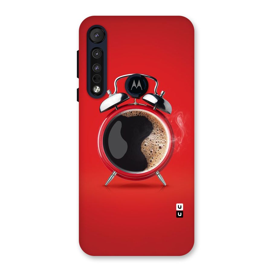 Coffee Clock Back Case for Motorola One Macro