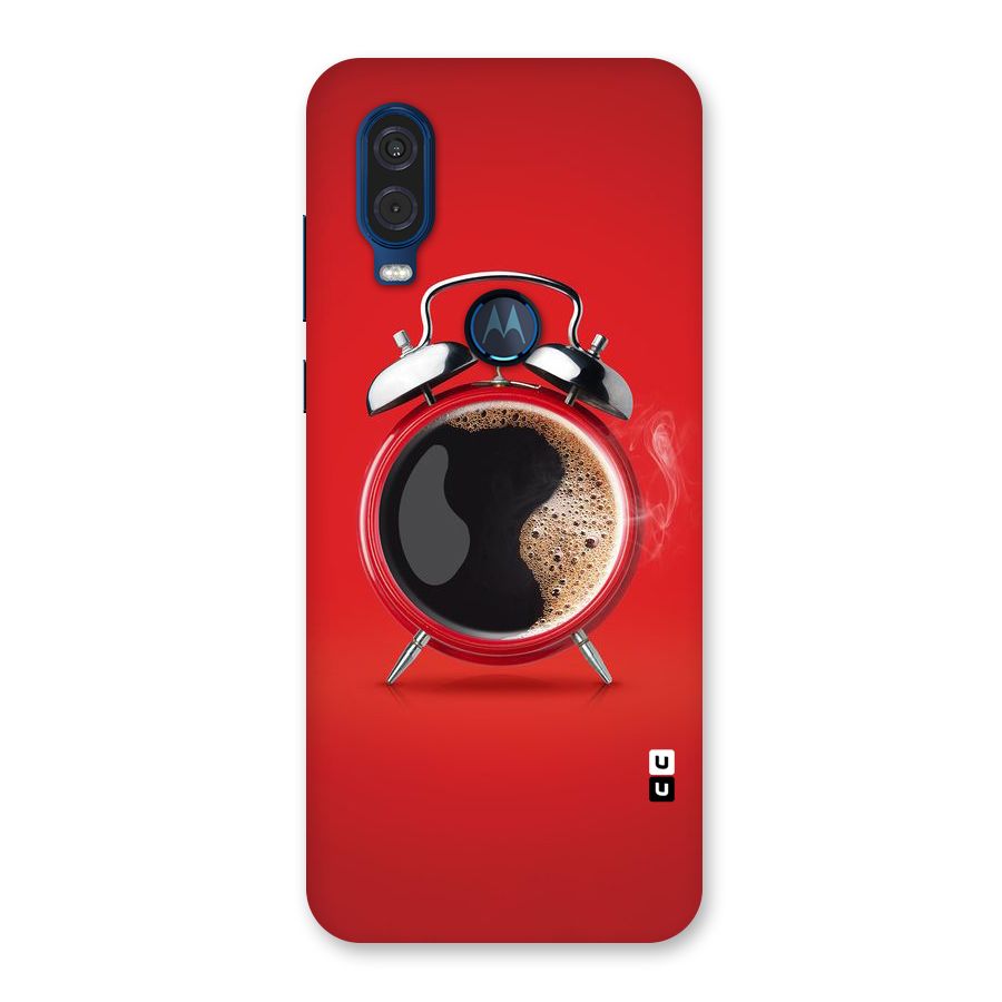 Coffee Clock Back Case for Motorola One Vision
