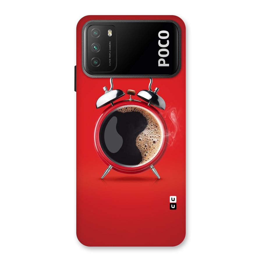 Coffee Clock Back Case for Poco M3