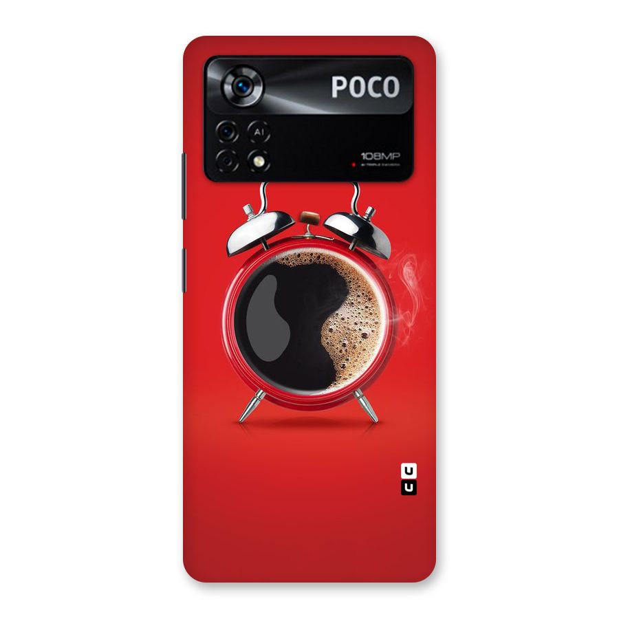 Coffee Clock Back Case for Poco X4 Pro 5G