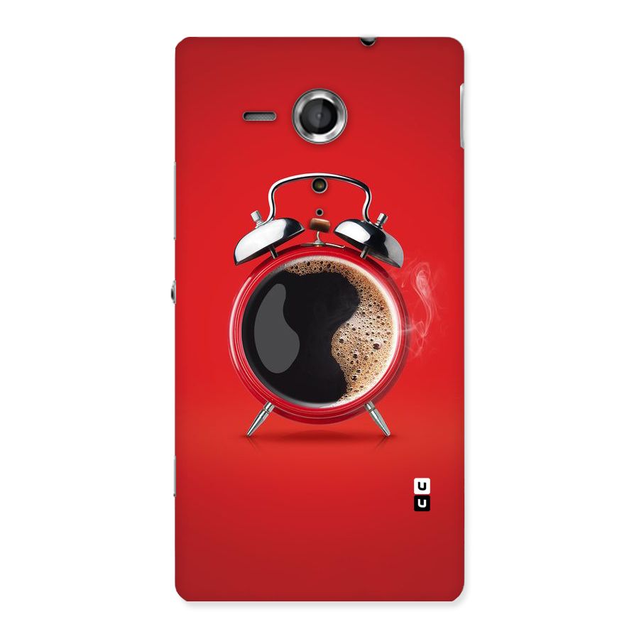 Coffee Clock Back Case for Sony Xperia SP