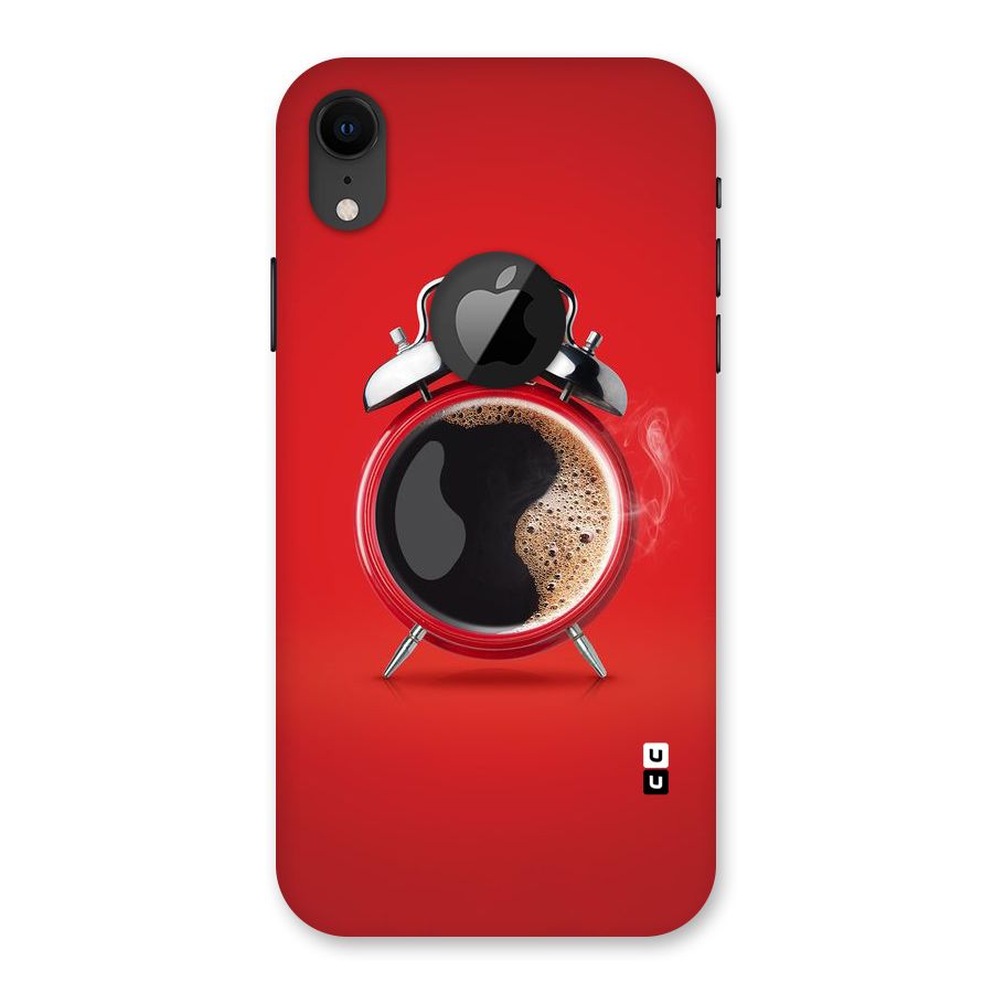 Coffee Clock Back Case for iPhone XR Logo Cut