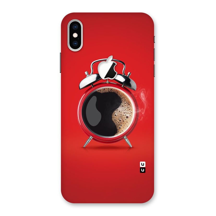 Coffee Clock Back Case for iPhone XS Max Apple Cut