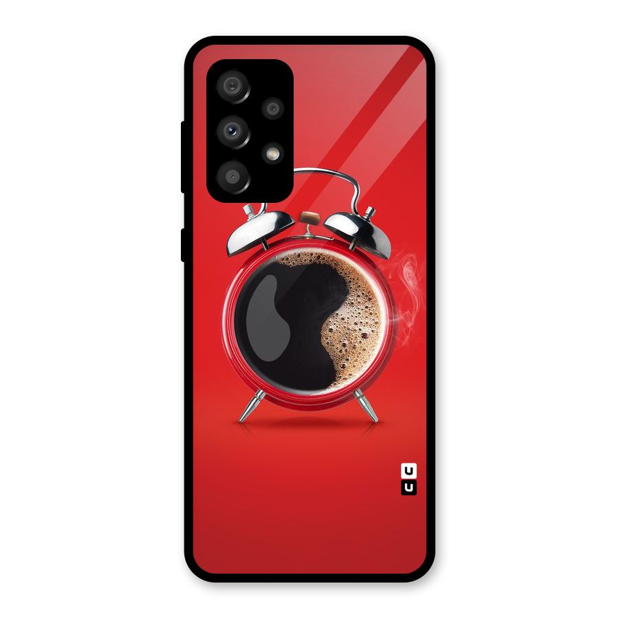 Coffee Clock Glass Back Case for Galaxy A32