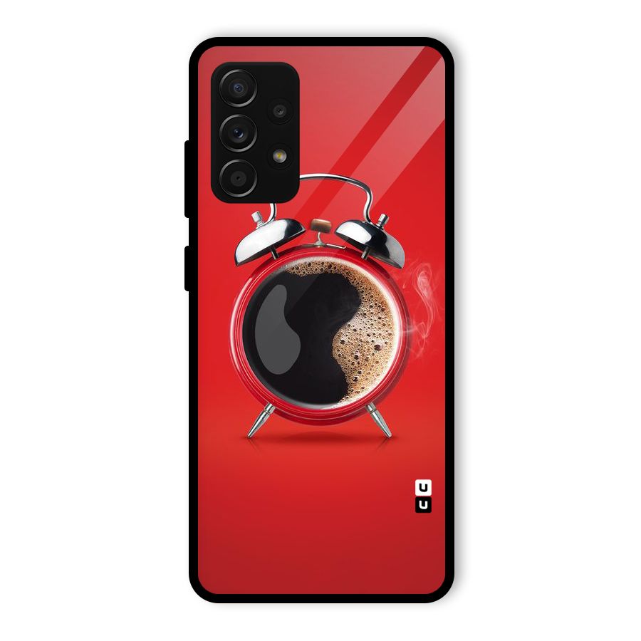 Coffee Clock Glass Back Case for Galaxy A53 5G